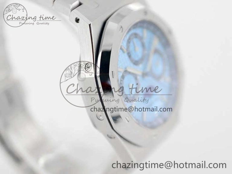 Royal Oak 41mm Complicated 26574 SS APSF1:1 Best Edition Ice Blue Dial on SS Bracelet A5134