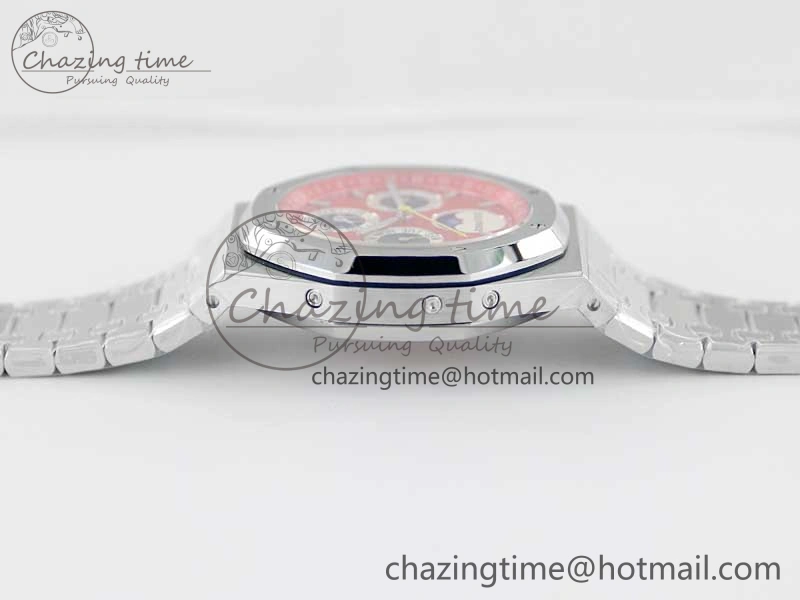 Royal Oak 41mm Complicated 26574 SS APSF1:1 Best Edition Red Black Dial on SS Bracelet A5134
