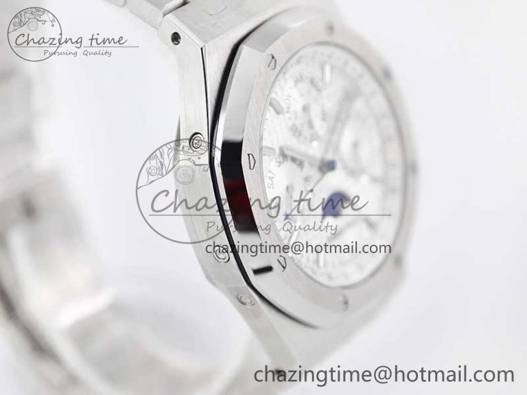 Royal Oak 41mm Complicated 26574 SS APSF1:1 Best Edition Silver Dial on SS Bracelet A5134