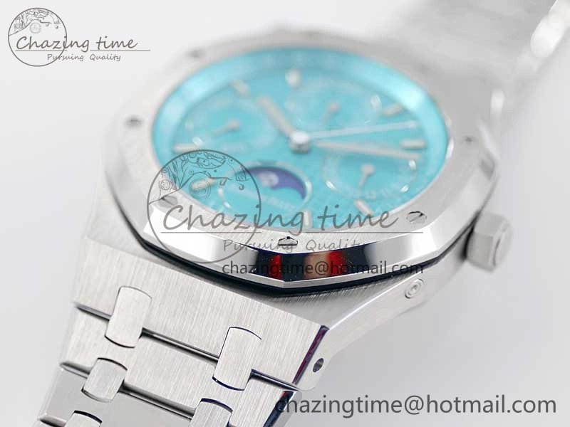 Royal Oak 41mm Complicated 26574 SS APSF1:1 Best Edition Tiffany Blue Dial on SS Bracelet A5134