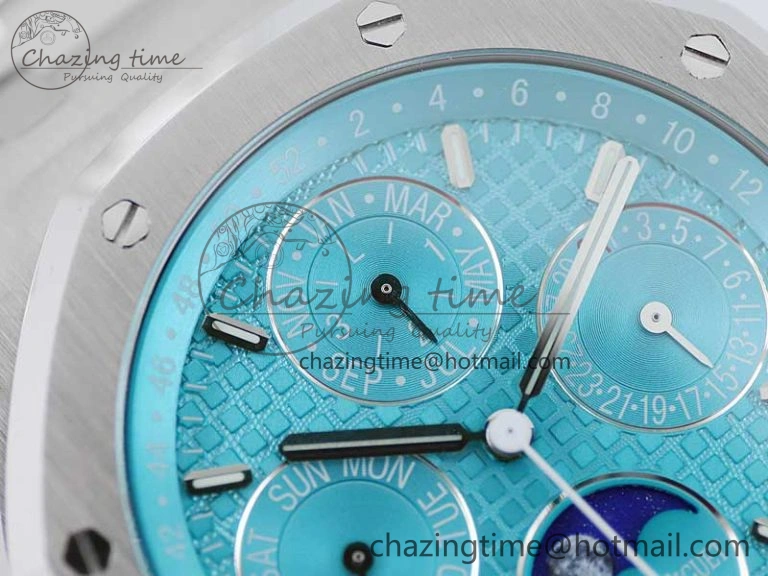 Royal Oak 41mm Complicated 26574 SS APSF1:1 Best Edition Tiffany Blue Dial on SS Bracelet A5134
