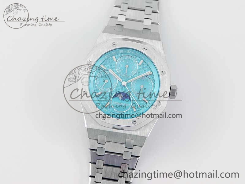 Royal Oak 41mm Complicated 26574 SS APSF1:1 Best Edition Tiffany Blue Dial on SS Bracelet A5134