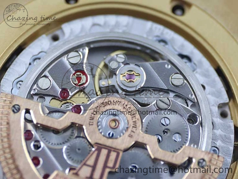 Royal Oak 41mm Complicated 26574 YG APSF1:1 Best Edition Blue Dial on YG Bracelet A5134