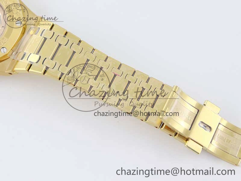 Royal Oak 41mm Complicated 26574 YG APSF1:1 Best Edition Blue Dial on YG Bracelet A5134