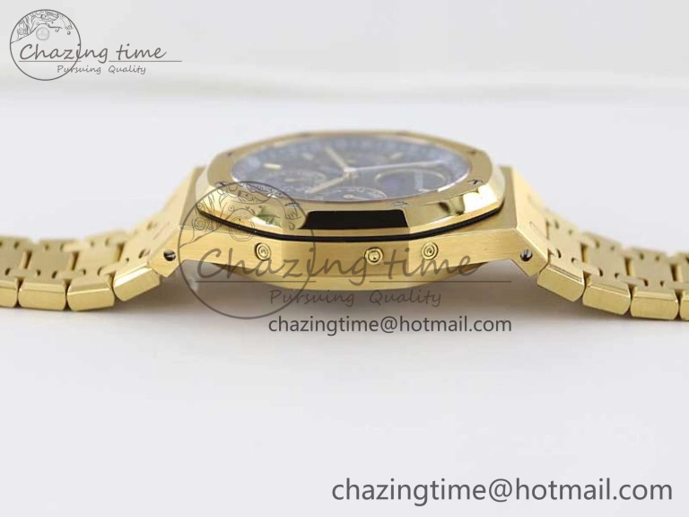 Royal Oak 41mm Complicated 26574 YG APSF1:1 Best Edition Blue Dial on YG Bracelet A5134