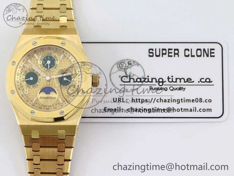 Royal Oak 41mm Complicated 26574 YG APSF1:1 Best Edition YG Dial on YG Bracelet A5134