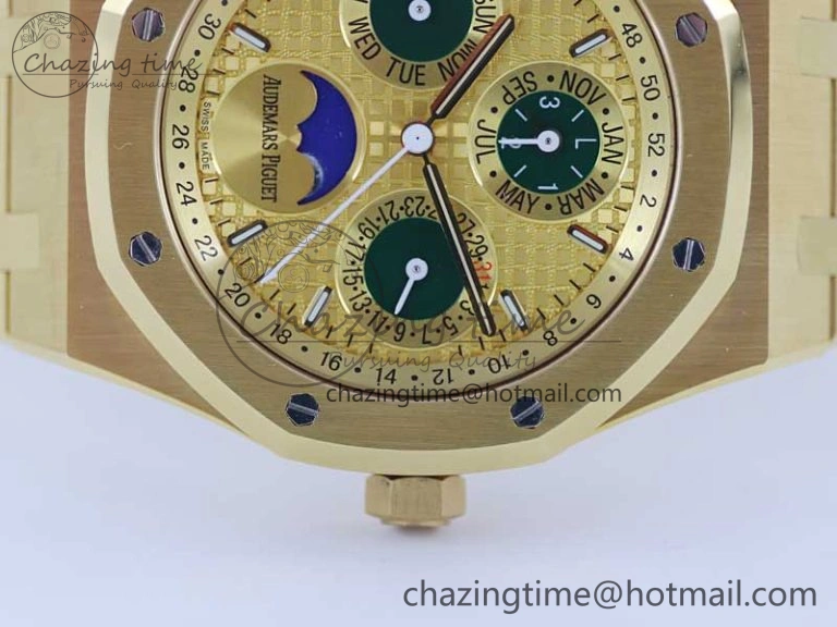 Royal Oak 41mm Complicated 26574 YG APSF1:1 Best Edition YG Dial on YG Bracelet A5134