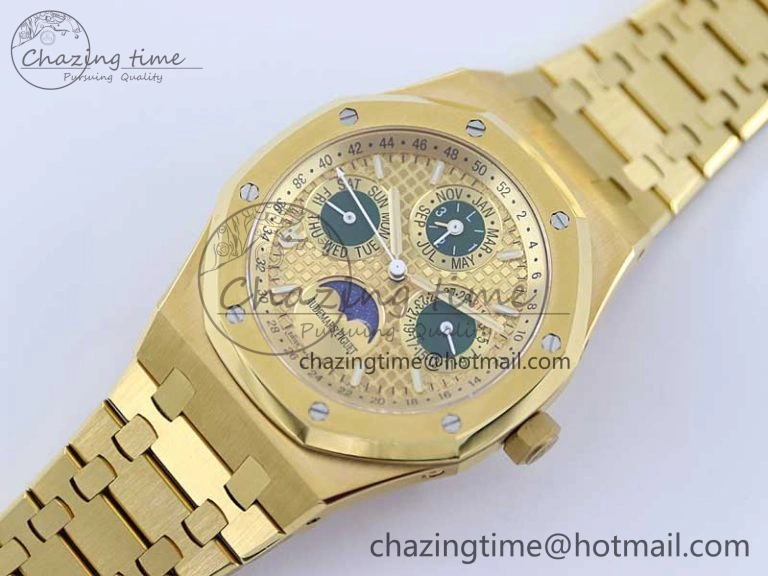 Royal Oak 41mm Complicated 26574 YG APSF1:1 Best Edition YG Dial on YG Bracelet A5134