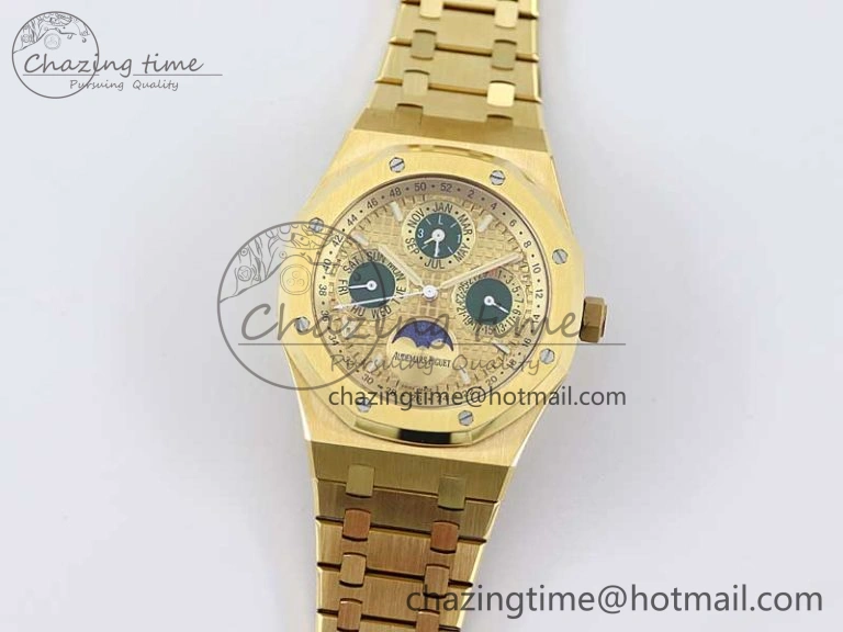 Royal Oak 41mm Complicated 26574 YG APSF1:1 Best Edition YG Dial on YG Bracelet A5134