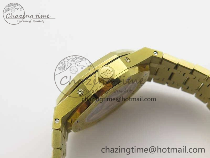 Royal Oak 41mm Complicated 26574 YG JF 1:1 Best Edition Blue Textured Dial On YG Bracelet A5134