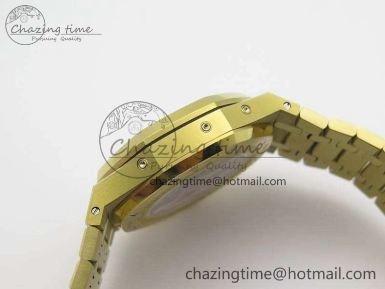 Royal Oak 41mm Complicated 26574 YG JF 1:1 Best Edition Blue Textured Dial On YG Bracelet A5134