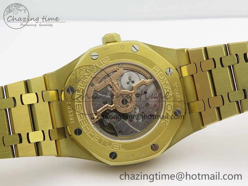 Royal Oak 41mm Complicated 26574 YG JF 1:1 Best Edition Blue Textured Dial On YG Bracelet A5134