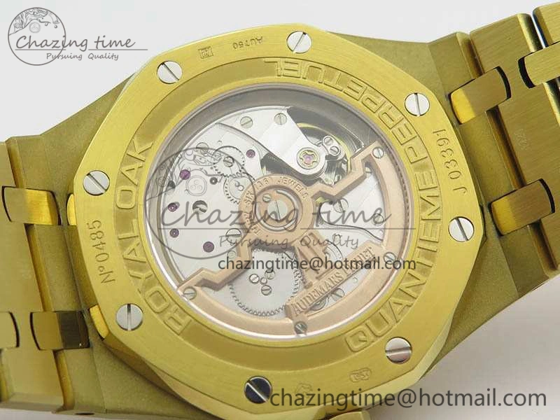 Royal Oak 41mm Complicated 26574 YG JF 1:1 Best Edition Blue Textured Dial On YG Bracelet A5134