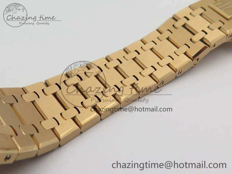 Royal Oak 41mm Double Balance Wheel Openworked 15407 RG JF 1:1 Best Edition On RG Bracelet A3132