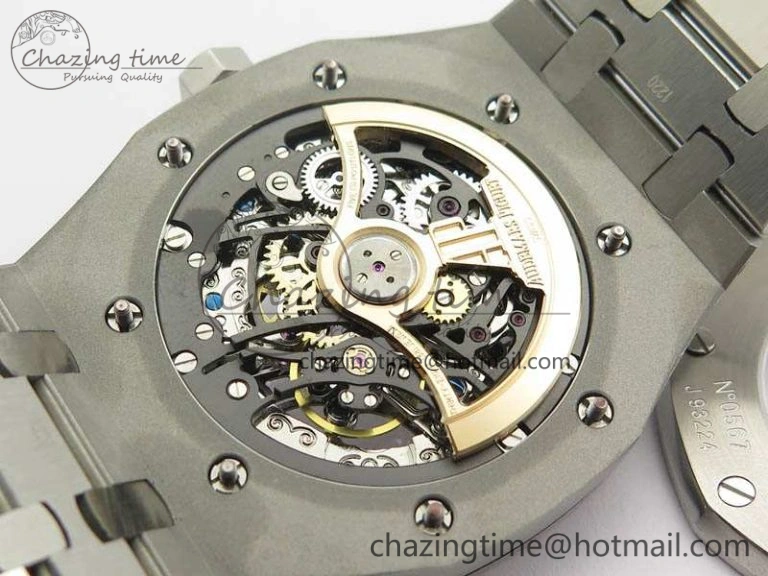 Royal Oak 41mm Double Balance Wheel Openworked 15407 SS JF 1:1 Best Edition On SS Bracelet A3132