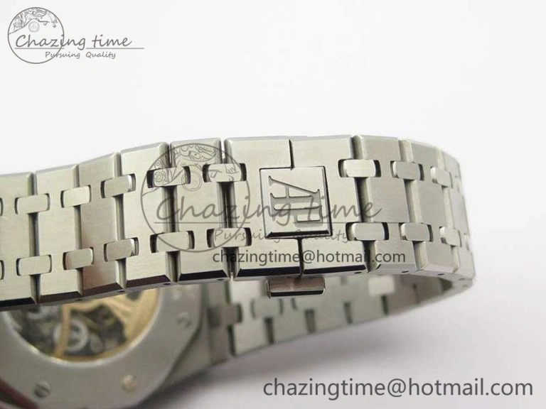 Royal Oak 41mm Double Balance Wheel Openworked 15407 SS JF 1:1 Best Edition On SS Bracelet A3132