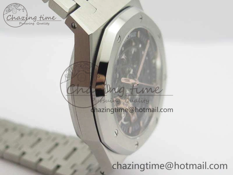 Royal Oak 41mm Double Balance Wheel Openworked 15407 SS JF 1:1 Best Edition On SS Bracelet A3132