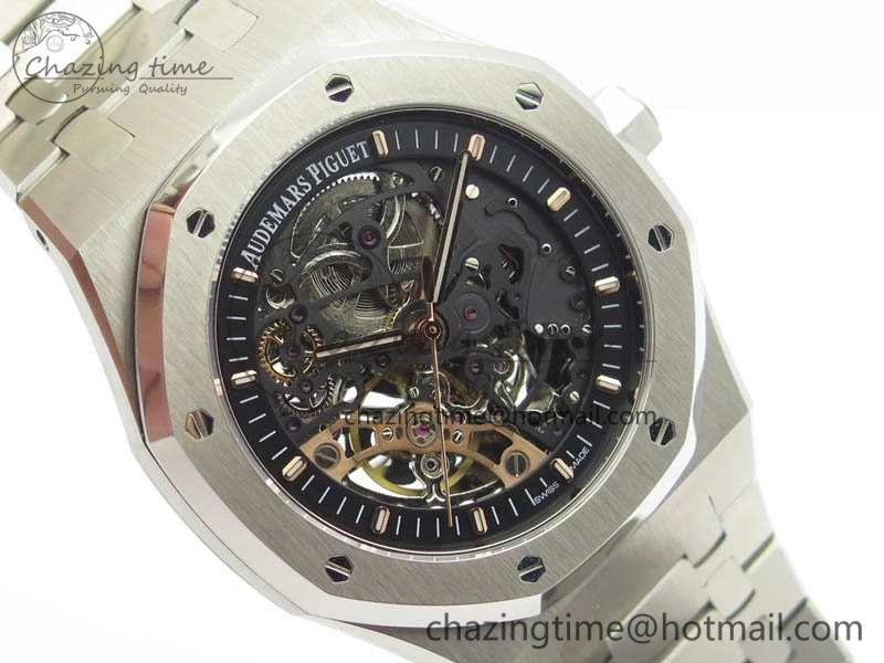 Royal Oak 41mm Double Balance Wheel Openworked 15407 SS JF 1:1 Best Edition On SS Bracelet A3132