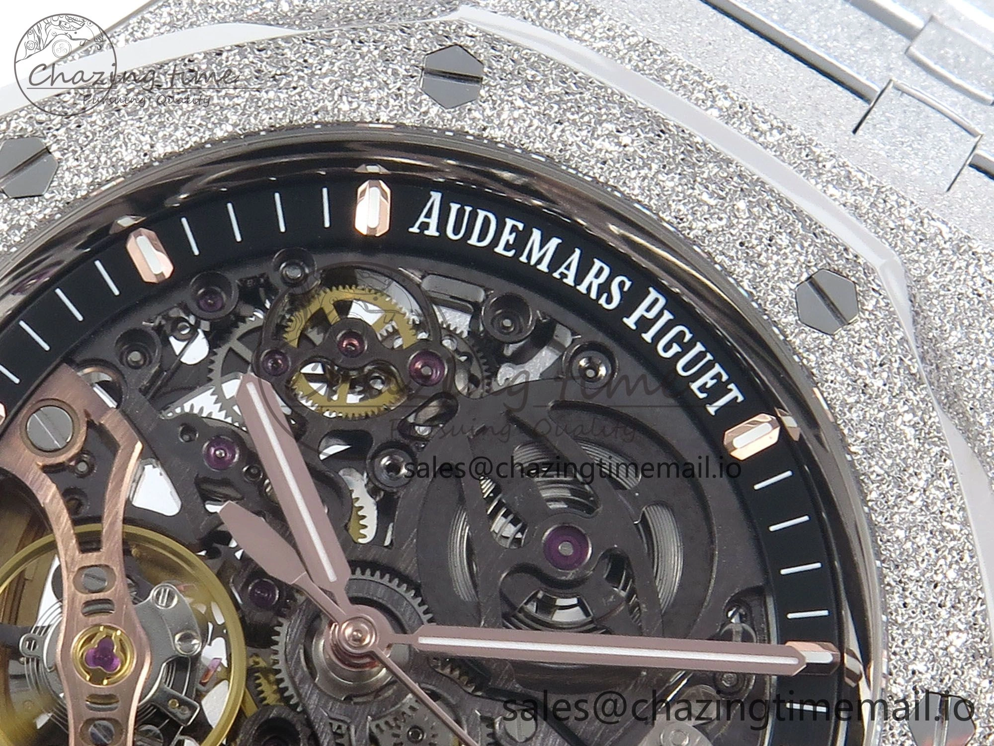 Royal Oak 41mm Frosted 15407 SS THBF 1:1 Best Edition Skeleton Dial on SS Bracelet SA3132