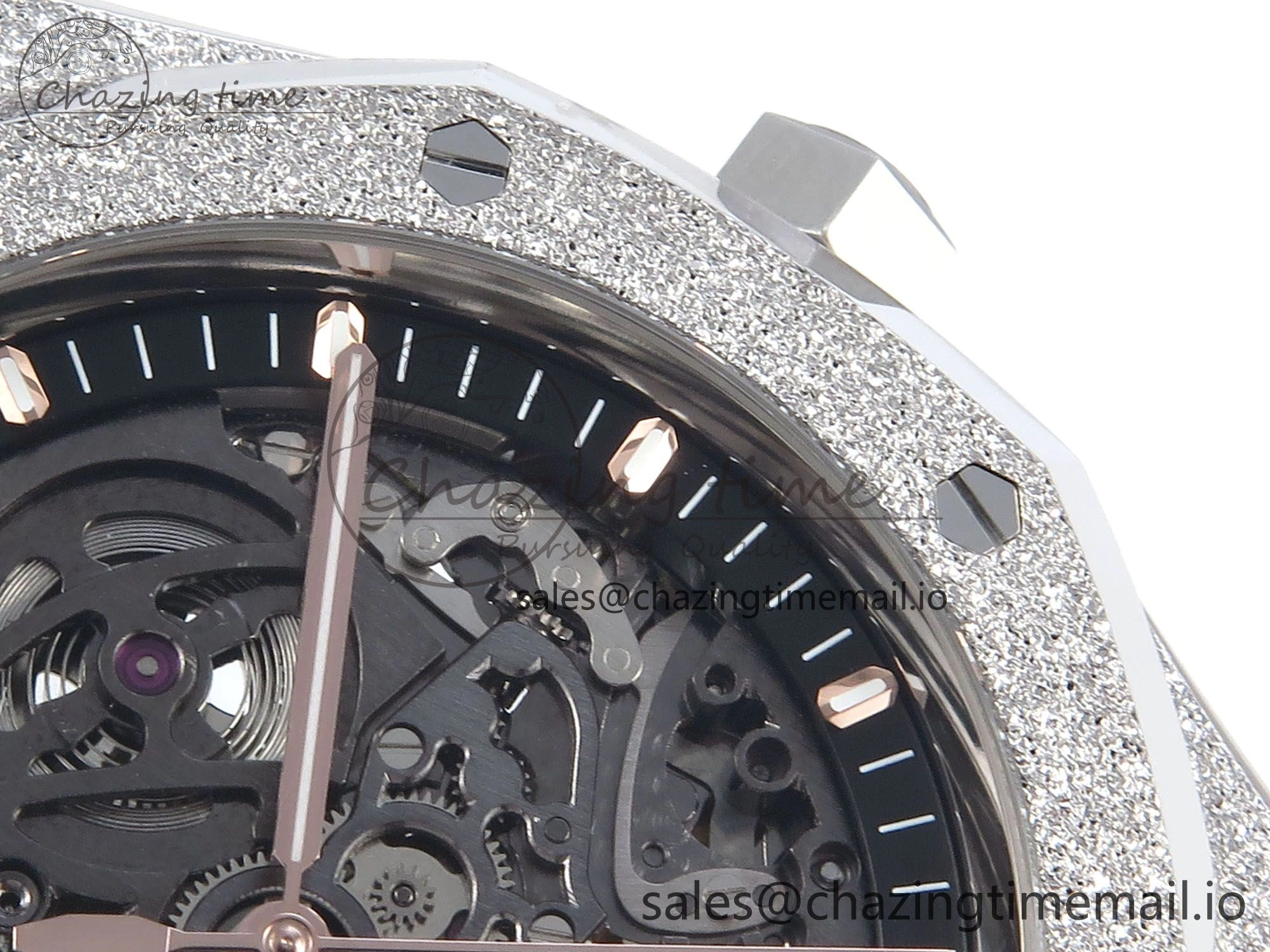 Royal Oak 41mm Frosted 15407 SS THBF 1:1 Best Edition Skeleton Dial on SS Bracelet SA3132