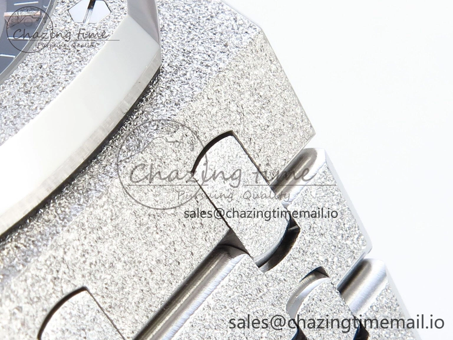 Royal Oak 41mm Frosted 15407 SS THBF 1:1 Best Edition Skeleton Dial on SS Bracelet SA3132