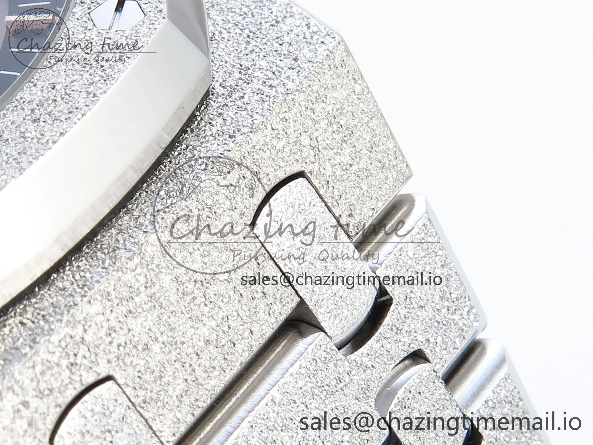 Royal Oak 41mm Frosted 15407 SS THBF 1:1 Best Edition Skeleton Dial on SS Bracelet SA3132