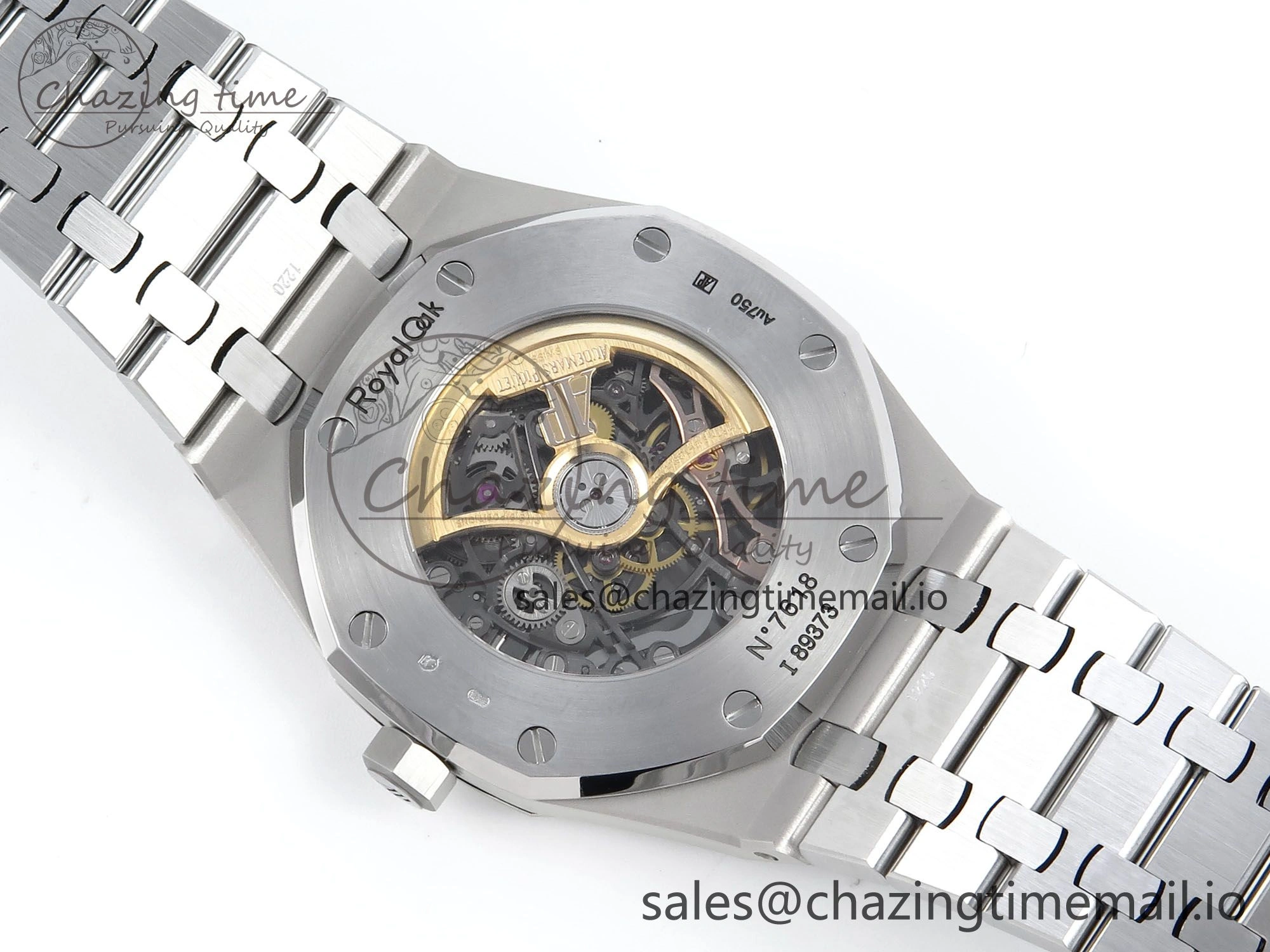 Royal Oak 41mm Frosted 15407 SS THBF 1:1 Best Edition Skeleton Dial on SS Bracelet SA3132