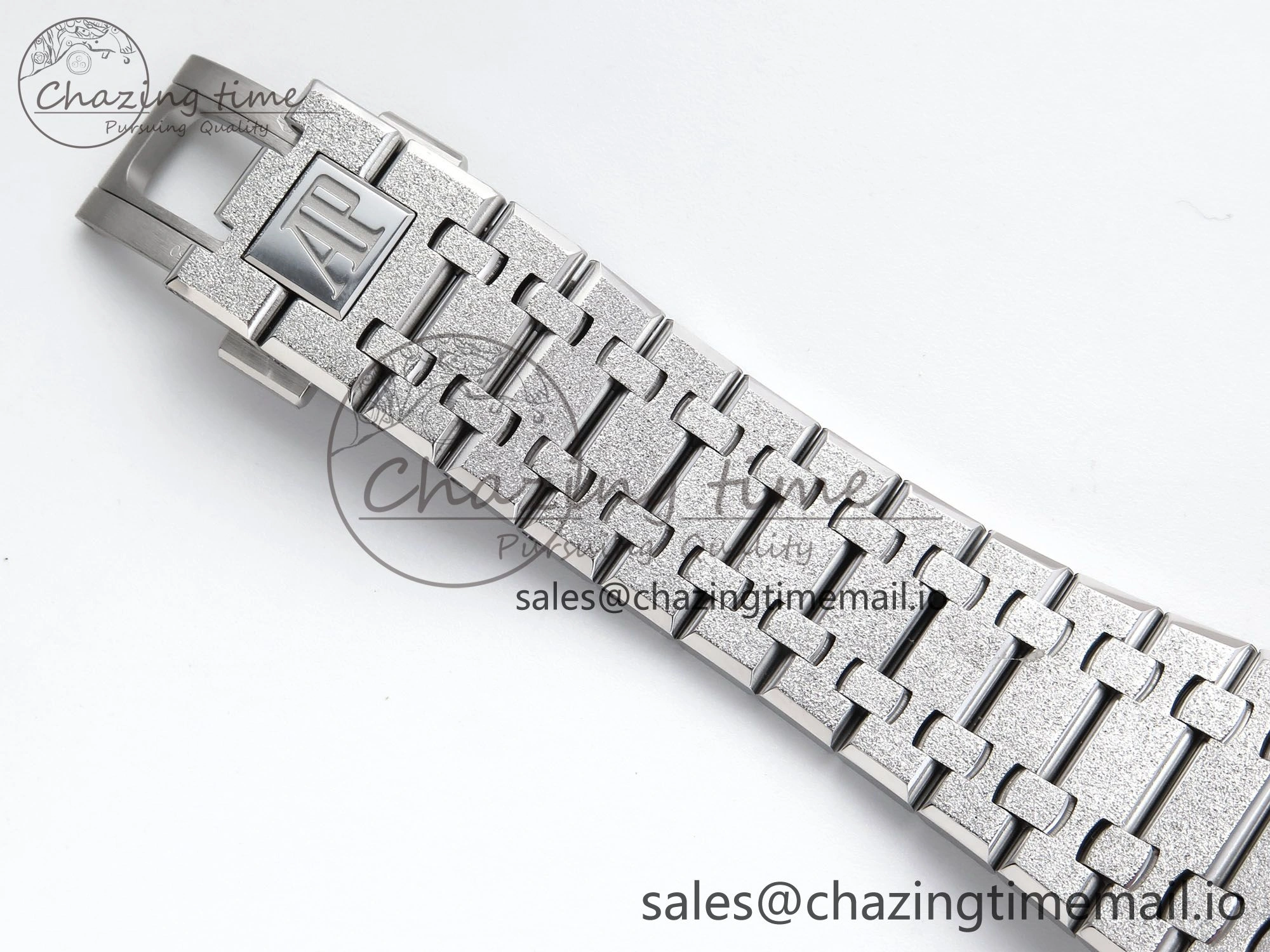 Royal Oak 41mm Frosted 15407 SS THBF 1:1 Best Edition Skeleton Dial on SS Bracelet SA3132