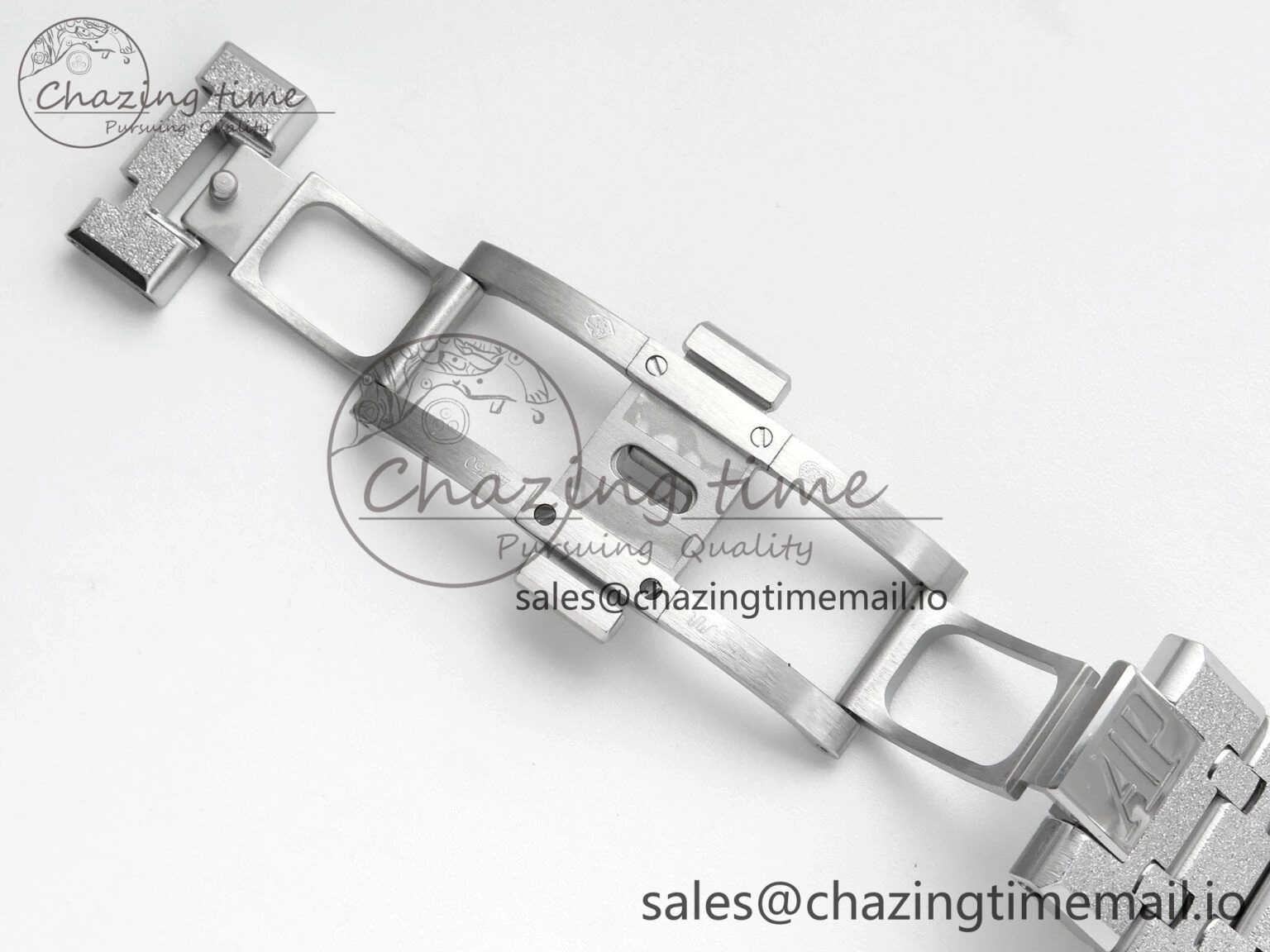 Royal Oak 41mm Frosted 15407 SS THBF 1:1 Best Edition Skeleton Dial on SS Bracelet SA3132