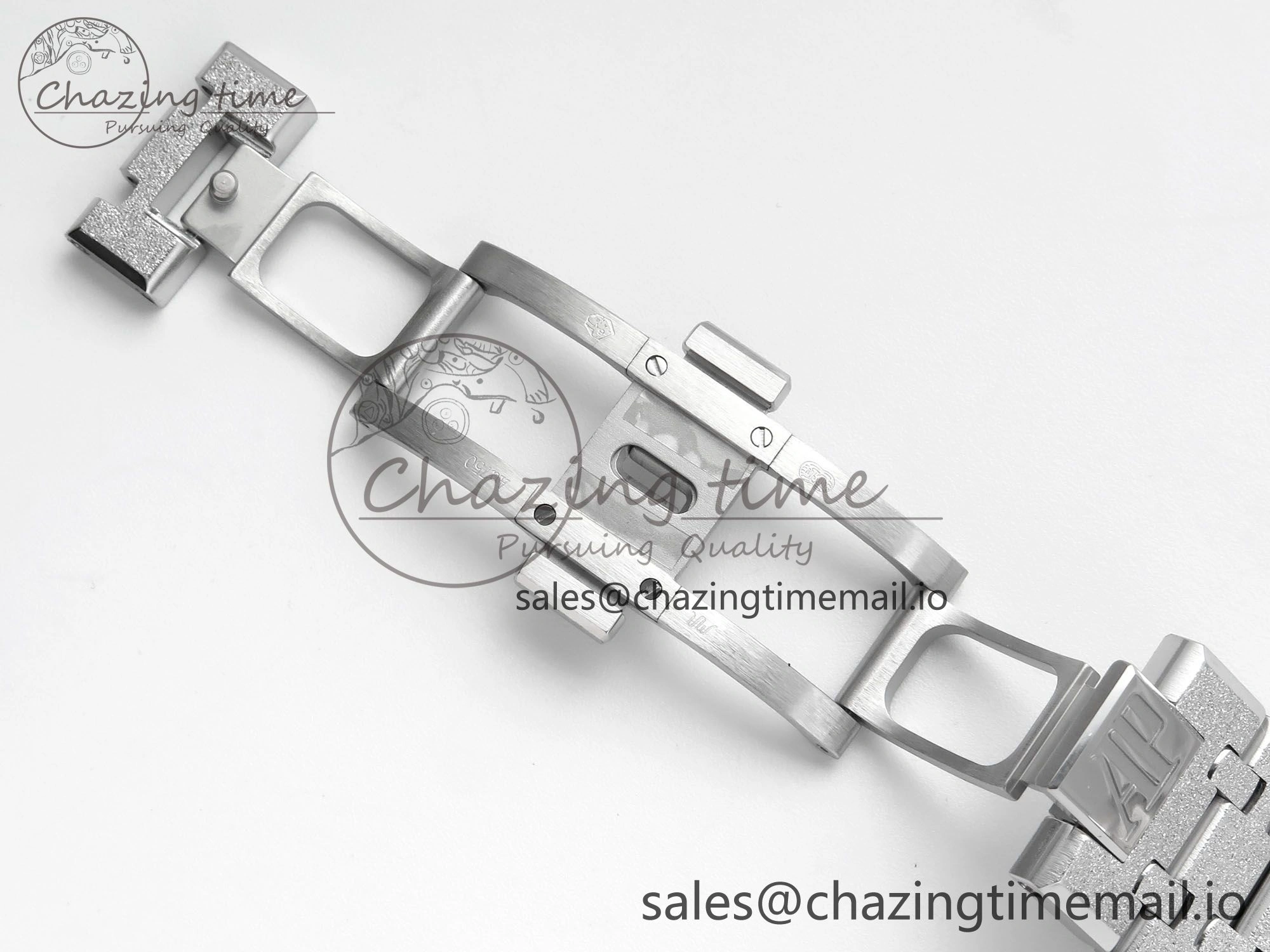 Royal Oak 41mm Frosted 15407 SS THBF 1:1 Best Edition Skeleton Dial on SS Bracelet SA3132