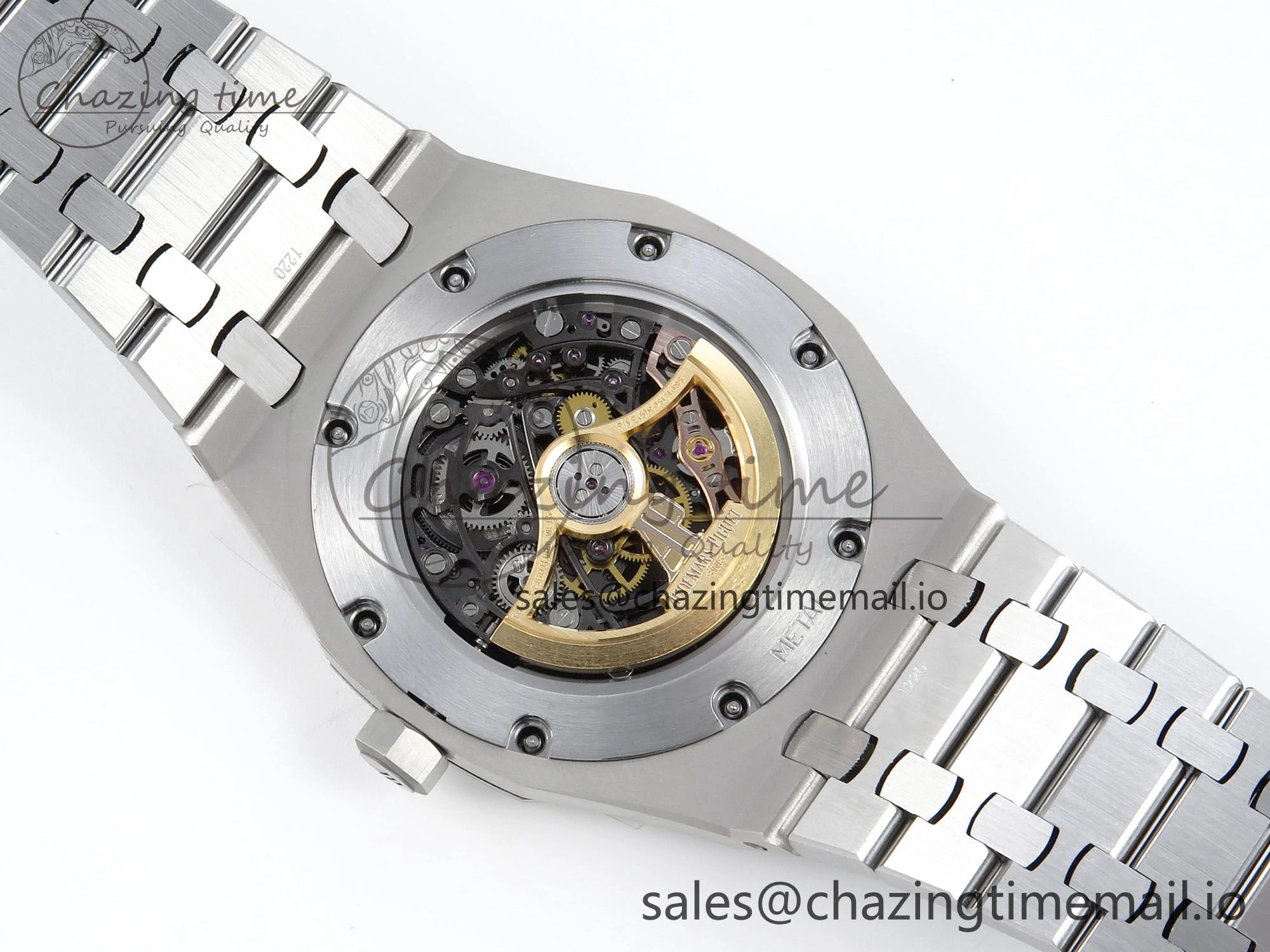 Royal Oak 41mm Frosted 15407 SS THBF 1:1 Best Edition Skeleton Dial on SS Bracelet SA3132