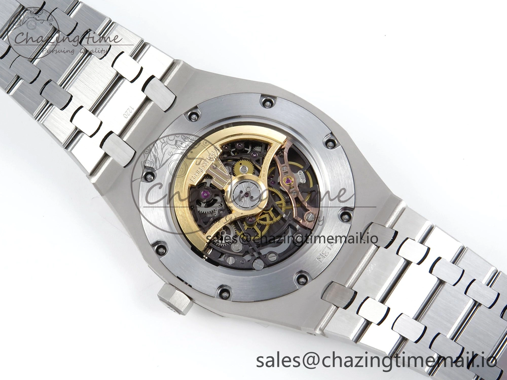 Royal Oak 41mm Frosted 15407 SS THBF 1:1 Best Edition Skeleton Dial on SS Bracelet SA3132
