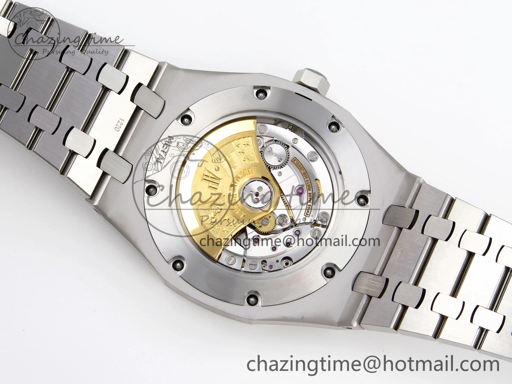 Royal Oak 41mm Frosted SS APSF 1:1 Best Edition Blue Textured Dial on SS Bracelet SA3120 Super Clone