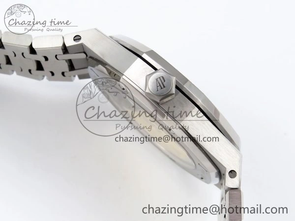 Royal Oak 41mm Frosted SS APSF 1:1 Best Edition Blue Textured Dial on SS Bracelet SA3120 Super Clone