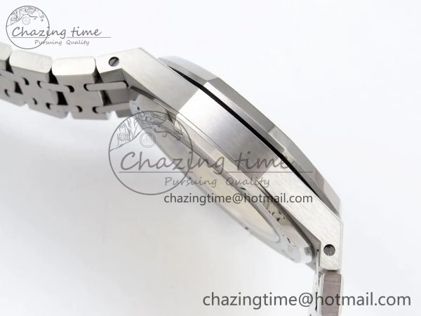 Royal Oak 41mm Frosted SS APSF 1:1 Best Edition Blue Textured Dial on SS Bracelet SA3120 Super Clone