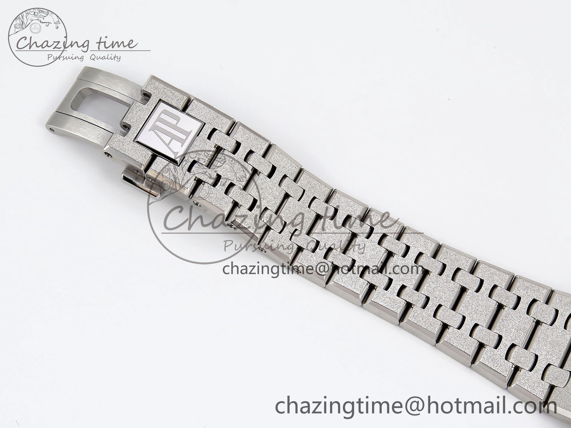 Royal Oak 41mm Frosted SS APSF 1:1 Best Edition Blue Textured Dial on SS Bracelet SA3120 Super Clone