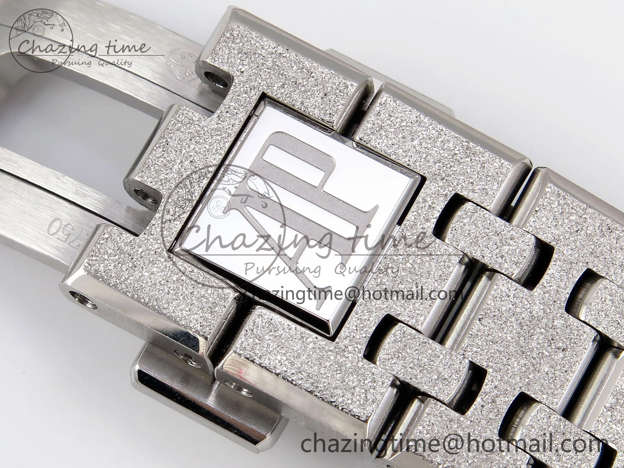 Royal Oak 41mm Frosted SS APSF 1:1 Best Edition Blue Textured Dial on SS Bracelet SA3120 Super Clone