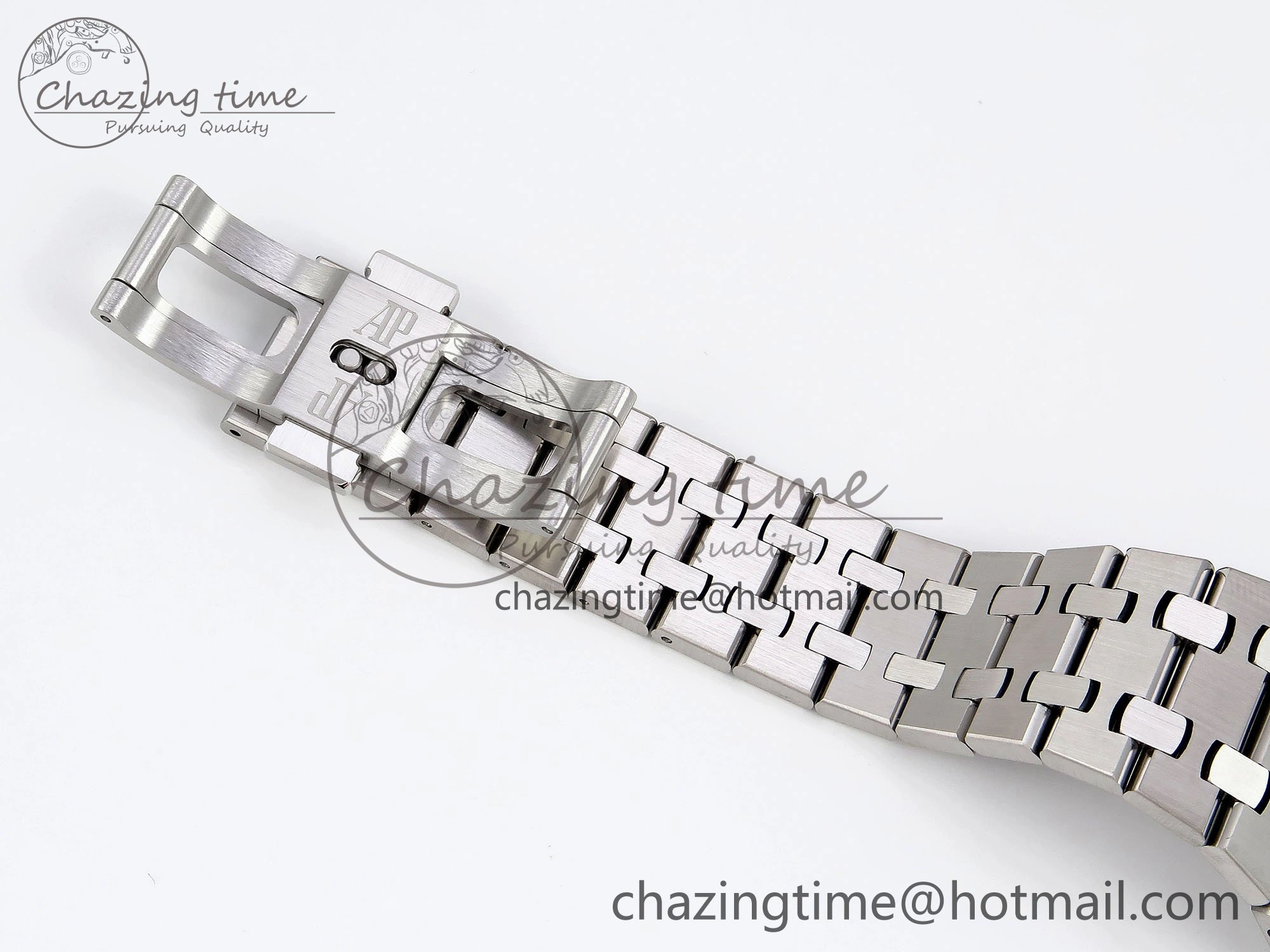 Royal Oak 41mm Frosted SS APSF 1:1 Best Edition Blue Textured Dial on SS Bracelet SA3120 Super Clone