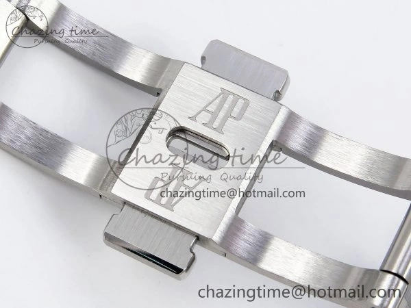 Royal Oak 41mm Frosted SS APSF 1:1 Best Edition Blue Textured Dial on SS Bracelet SA3120 Super Clone