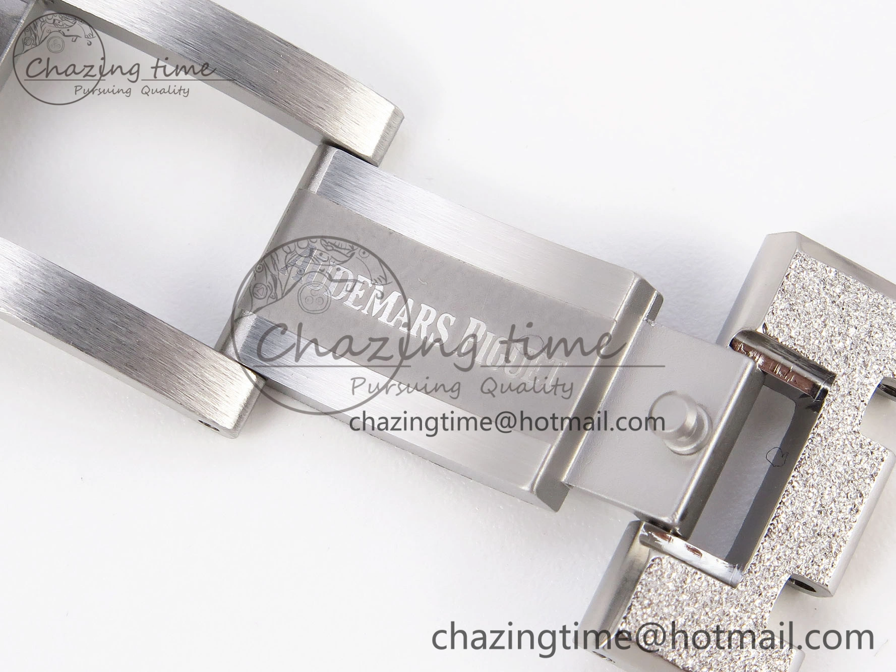 Royal Oak 41mm Frosted SS APSF 1:1 Best Edition Gray Textured Dial on SS Bracelet SA3120 Super Clone