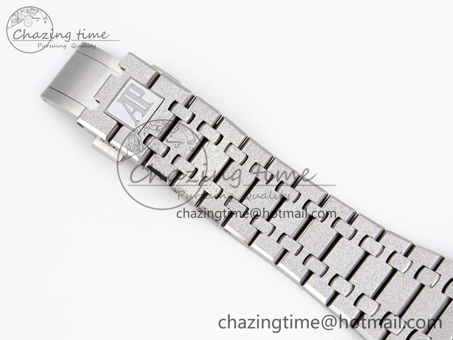 Royal Oak 41mm Frosted SS APSF 1:1 Best Edition Gray Textured Dial on SS Bracelet SA3120 Super Clone