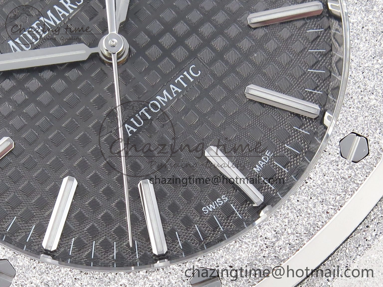 Royal Oak 41mm Frosted SS APSF 1:1 Best Edition Gray Textured Dial on SS Bracelet SA3120 Super Clone