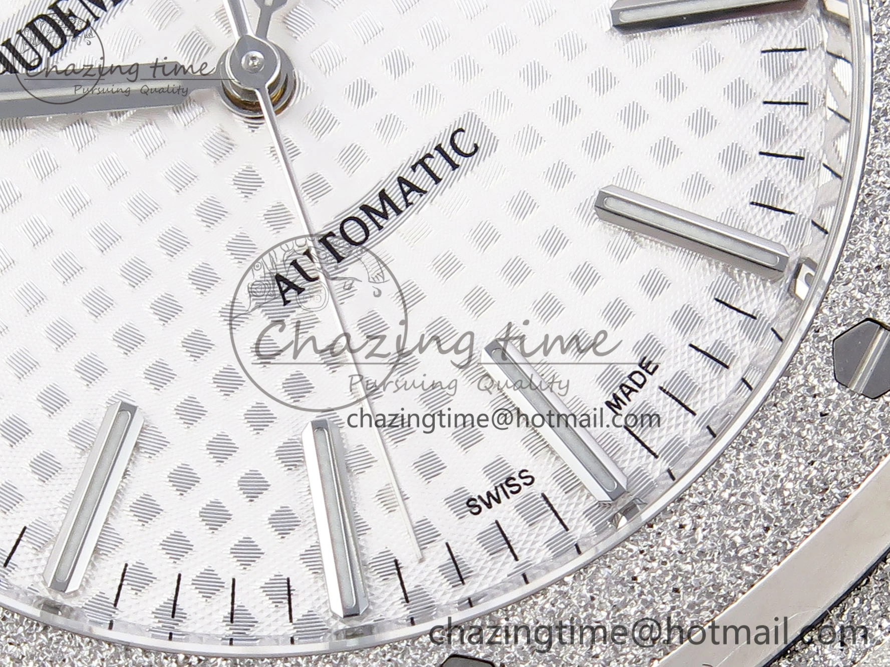 Royal Oak 41mm Frosted SS APSF 1:1 Best Edition White Textured Dial on SS Bracelet SA3120 Super Clone
