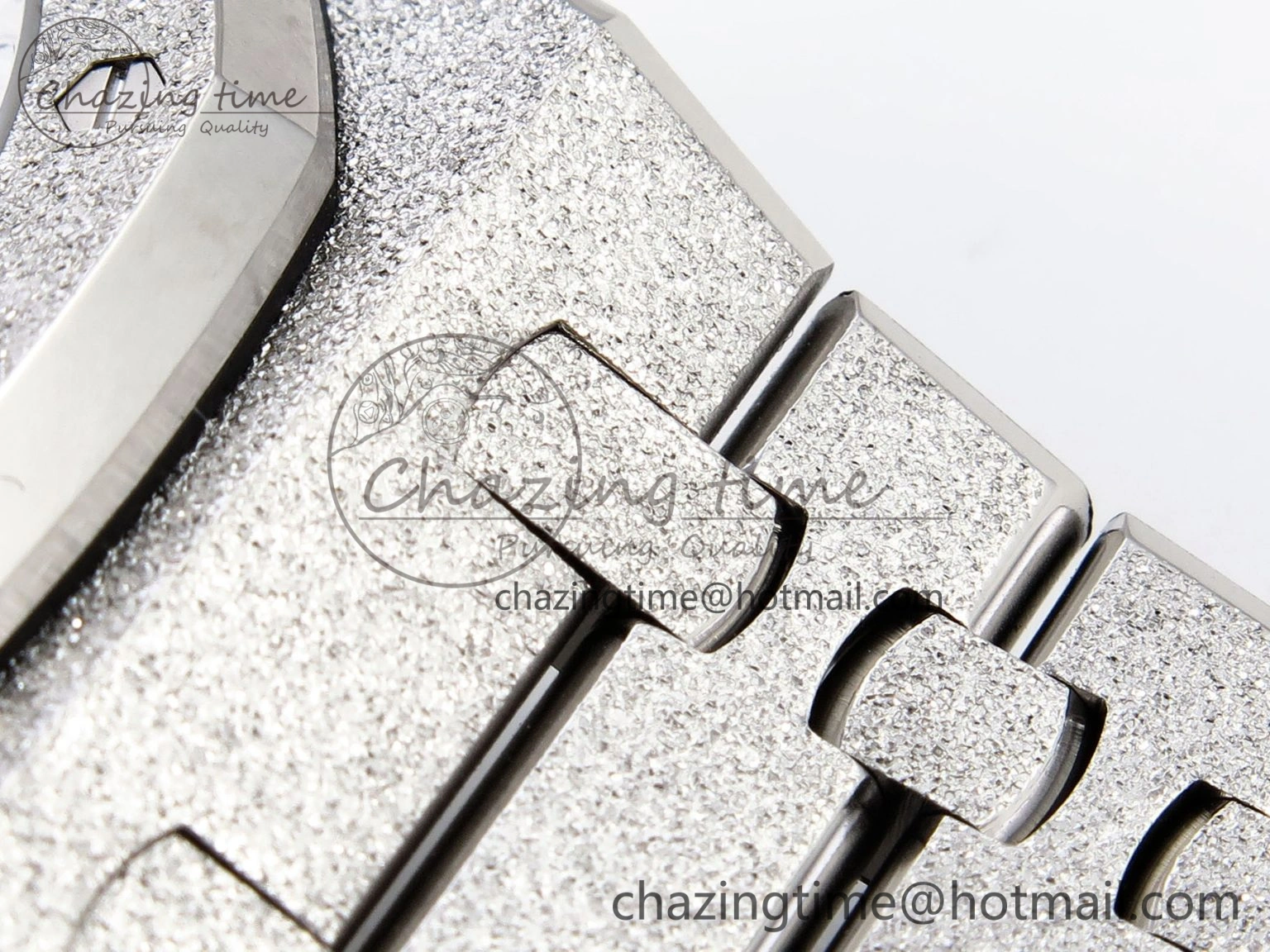 Royal Oak 41mm Frosted SS APSF 1:1 Best Edition White Textured Dial on SS Bracelet SA3120 Super Clone