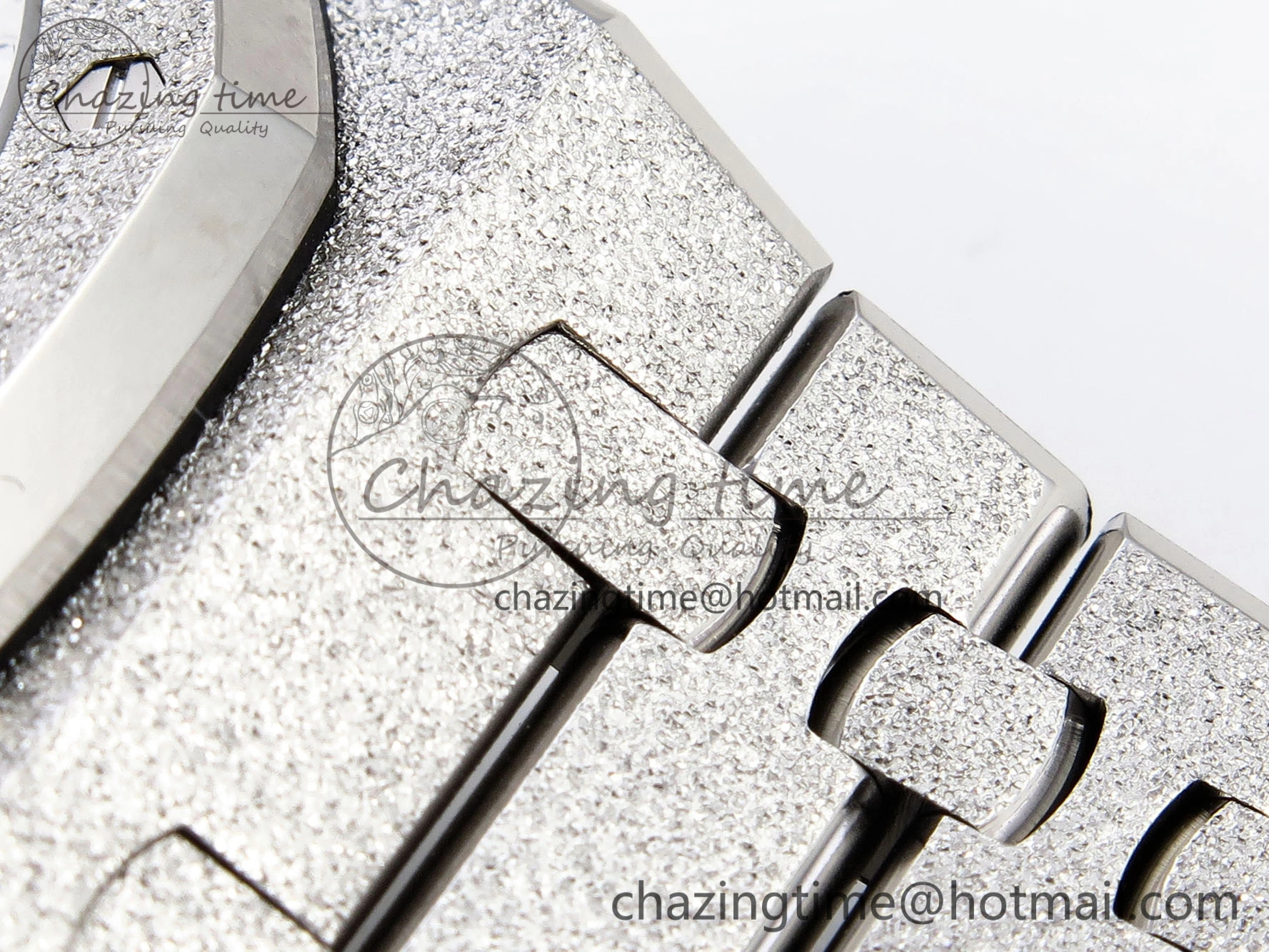 Royal Oak 41mm Frosted SS APSF 1:1 Best Edition White Textured Dial on SS Bracelet SA3120 Super Clone