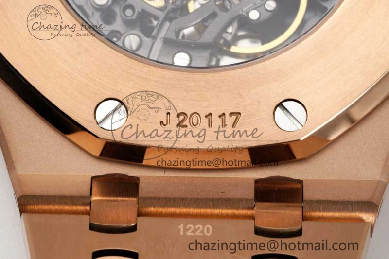 Royal Oak 41mm Openworked 15407 RG APSF 1:1 Best Edition on RG Bracelet A3132