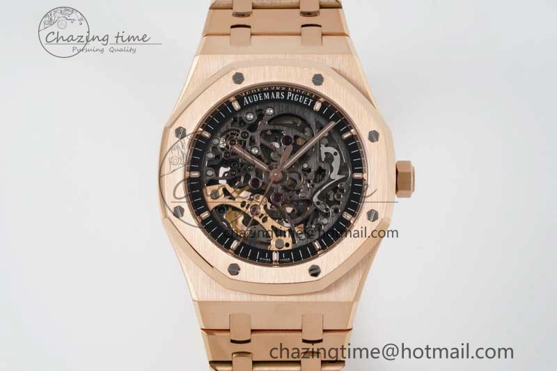 Royal Oak 41mm Openworked 15407 RG APSF 1:1 Best Edition on RG Bracelet A3132