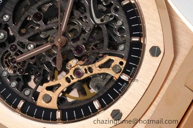 Royal Oak 41mm Openworked 15407 RG APSF 1:1 Best Edition on RG Bracelet A3132