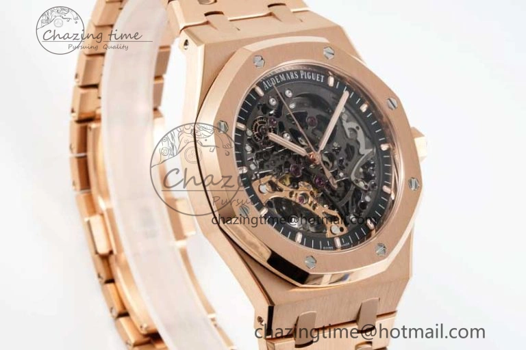 Royal Oak 41mm Openworked 15407 RG APSF 1:1 Best Edition on RG Bracelet A3132