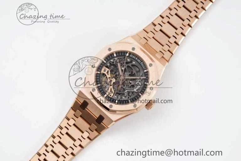Royal Oak 41mm Openworked 15407 RG APSF 1:1 Best Edition on RG Bracelet A3132